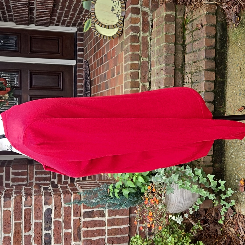Talbots Vibrant Red Cardigan Sweater With Cashmere - Picture 6 of 11